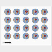 Kogels en pompen, van cricket, ronde sticker (Vel)