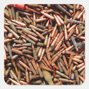 Kogels, munitie vierkante sticker