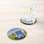 Kogelstoelen in het Noord-Zee Ronde Kartonnen Onderzetter (Insitu)