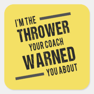 Kogelstoot Discus Speerwerpen Hamerslingeraar Stic Vierkante Sticker