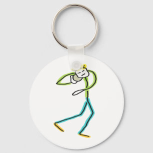 Kogelstoter Stickman Sleutelhanger