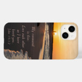 Kogelstrand bij zonsopgang John 15 12 Case-Mate iPhone Case (Achterkant (horizontaal))