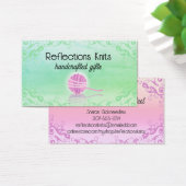 Kogelval van brei- en haakwerk visitekaartje (Bureau)