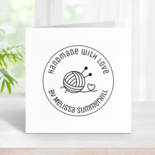 Kogelval van de Yarn Craft Handmade with Love 2 Rubberstempel