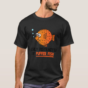Kogelvis gemakkelijk afgeleid door kogelvis t-shirt