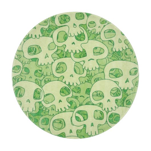 Kogelwollen schedels snijplank (Voorkant)