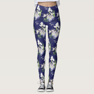 Kogyo Tsukioka Irises, Japanse bloemkunst Leggings