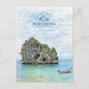 Koh Hong Eilandengroep Krabi Thailand Oceaan Feestdagenkaart