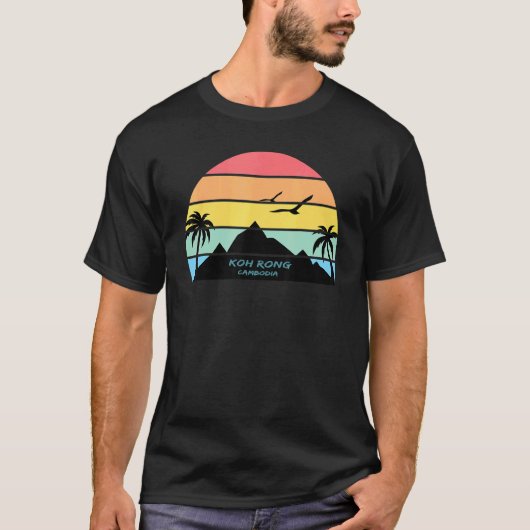 Koh Rong Cambodja Beach Reizen Palms Island El Nid T-shirt (Voorkant)