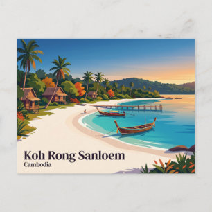 Koh Rong Sanloem Cambodja Briefkaart