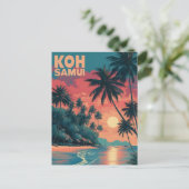 Koh Samui vintage Briefkaart (Staand voorkant)