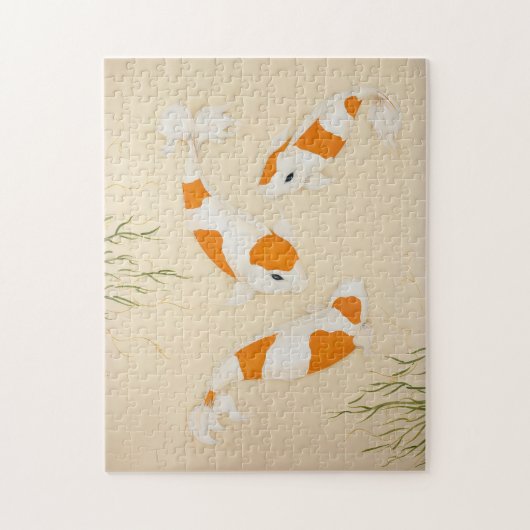 Kohaku Koi Carp Painting Legpuzzel (Verticaal)