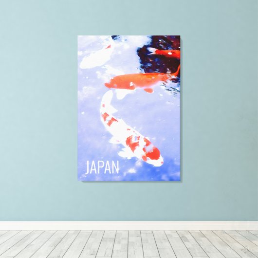 Kohaku koi Japanse visreisposter Japan Canvas Afdruk (Insitu (Houten vloer))