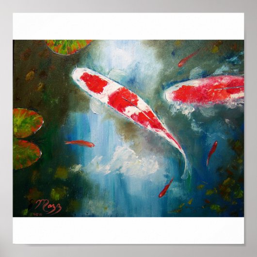 Kohaku Koi Painting Poster (Voorkant)