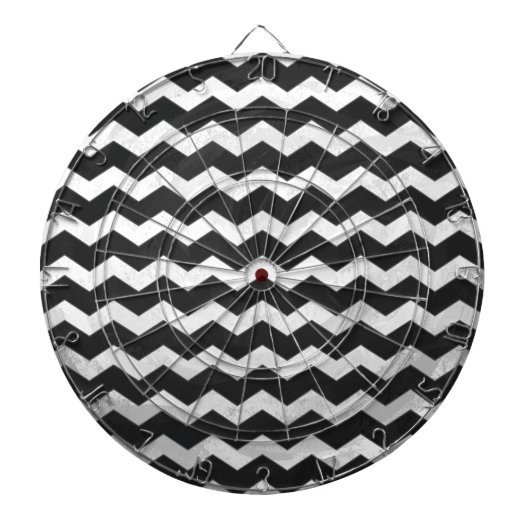 Kohl Black Chevron Pattern Dartbord (Voorkant)