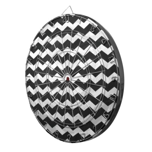Kohl Black Chevron Pattern Dartbord (Voorkant Rechts)