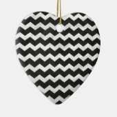 Kohl Black Chevron Pattern Keramisch Ornament (Rechts)