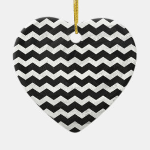 Kohl Black Chevron Pattern Keramisch Ornament