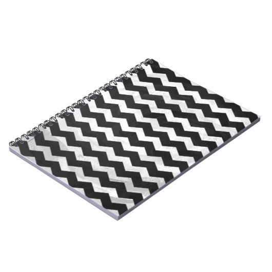 Kohl Black Chevron Pattern Notitieboek (Linkerzijde)