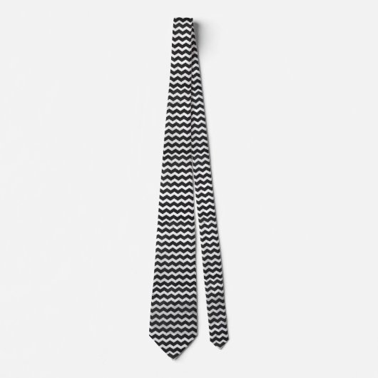Kohl Black Chevron Pattern Stropdas (Voorkant)