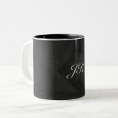 Kohl Black Monogram persoonlijk Tweekleurige Koffiemok (Voorkant links)