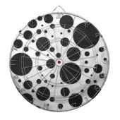 Kohl Black Polka Dot Pattern Dartbord (Voorkant)