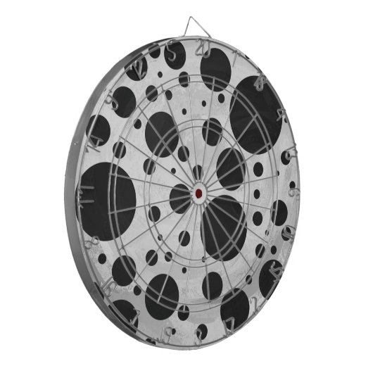 Kohl Black Polka Dot Pattern Dartbord (Voorkant Links)