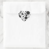 Kohl Black Polka Dot Pattern Hart Sticker (Tas)