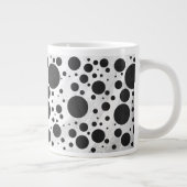 Kohl Black Polka Dot Pattern Jumbo Beker (Rechts)