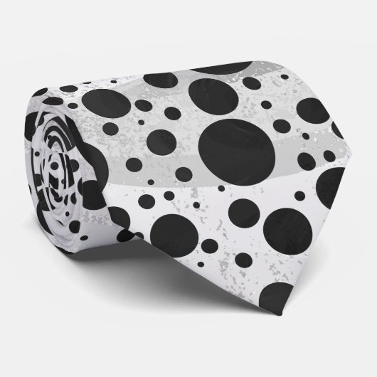 Kohl Black Polka Dot Pattern Stropdas (Opgerold)