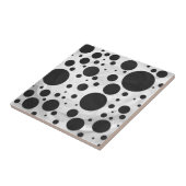 Kohl Black Polka Dot Pattern Tegeltje (Zijkant)