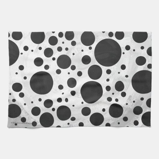 Kohl Black Polka Dot Pattern Theedoek (Horizontaal)
