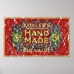 Kohler's Cigars - 1900 - in nood Poster