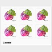 Kohlrabi Vierkante Sticker (Vel)
