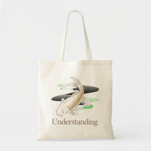 Koi begrijpen als symbool van bewust leven tote bag
