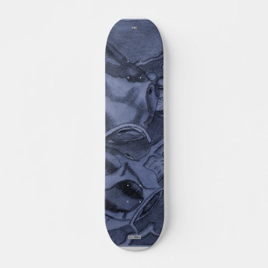 Koi (blauw) skateboard (Voorkant)
