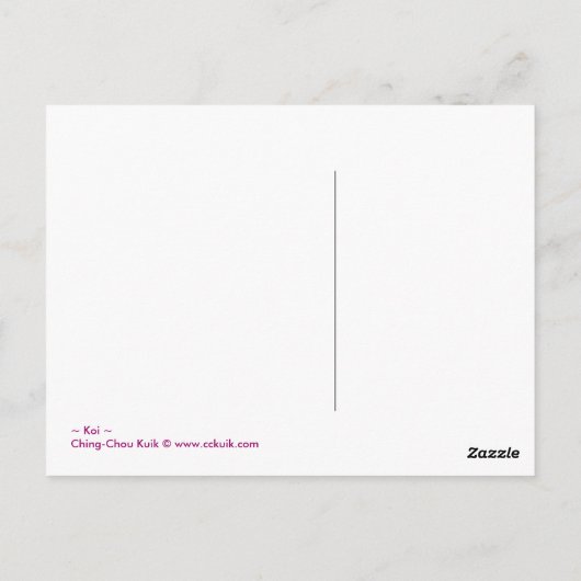 Koi - Briefkaart (Achterkant)