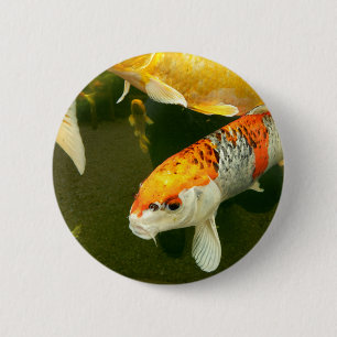 Koi Carp Badge Ronde Button 5,7 Cm
