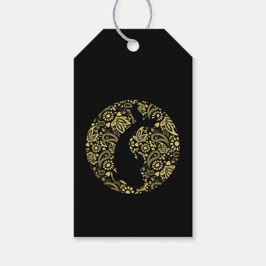 Koi Carp Black en Gold Exotic Cadeaulabel (Voorkant)