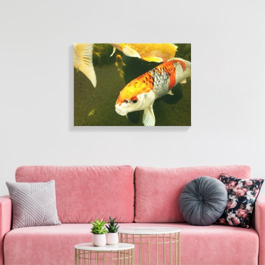 Koi Carp Canvas Print (Insitu (Woonkamer))