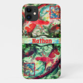 Koi Carp coque iphone de peinture de poisson (Dos)