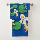 Koi Carp et Lily de l'eau (En situation)