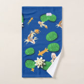 Koi Carp et Lily de l'eau (Serviette à main)