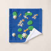 Koi Carp et Lily de l'eau (Gant de toilette)
