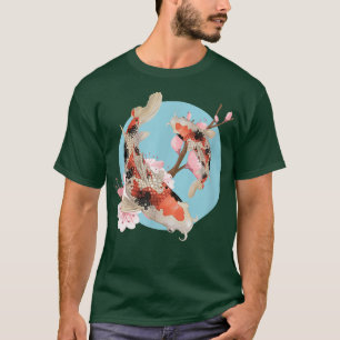 Koi Carp Fish Cherry Blossom Japanse Sakura T-shirt