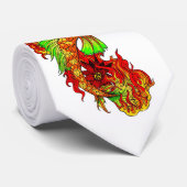 Koi Carp Fish Flame tattoo Stropdas (Opgerold)
