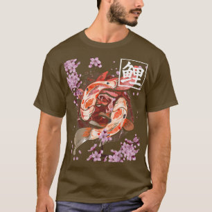 Koi Carp Fish Japan Sakura Cherry Blossom for K T-shirt