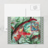 Koi Carp Fish Painting Briefkaart (Voorkant / Achterkant)