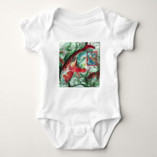 Koi Carp Fish Painting Romper