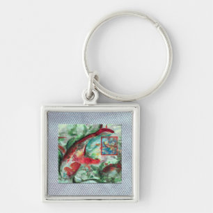 Koi Carp Fish Painting Sleutelhanger